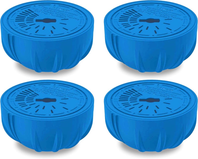 Frog Replacement Chlorine Cartridges for use with Flippin’ Floating Sanitizer System - Prefilled Cartridges Support Easy Pool Maintenance and Cleaner & Clearer Water - 4 Pack - Image 1